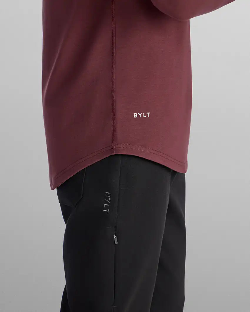 Henley Drop-Cut Long Sleeve: BYLT Signature