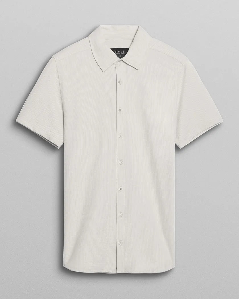 Seersucker Short Sleeve Button Down