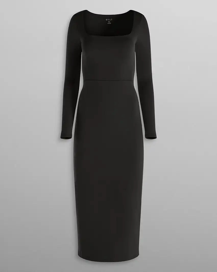 Balm Square Neck Long Sleeve Maxi Dress