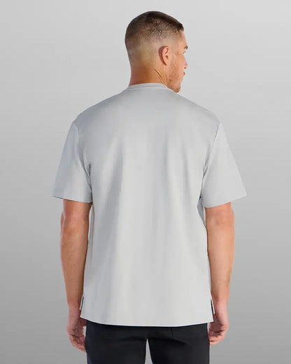 LUX Stand Collar Short Sleeve Button Down