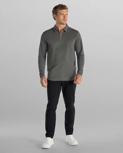 LUX Long Sleeve Zip Polo