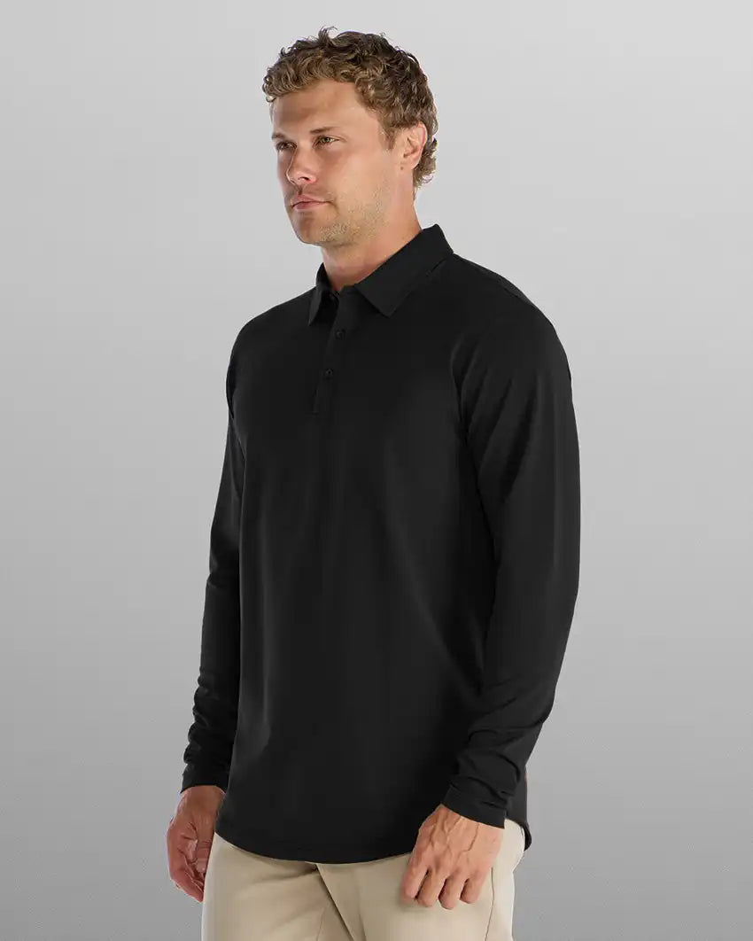 Drop-Cut Long Sleeve: LUX Polo