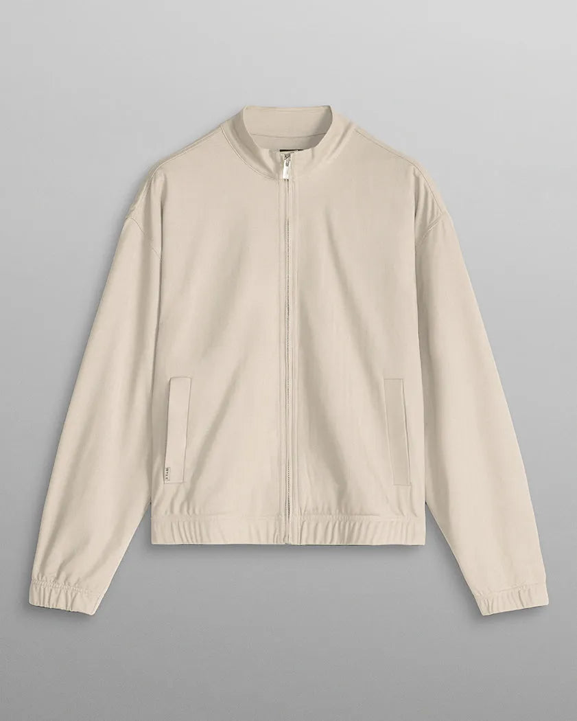 Lightweight Herringbone Full Zip Jacket