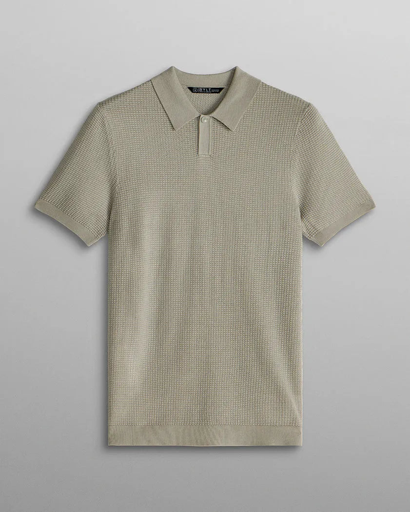 Textured Knit Polo
