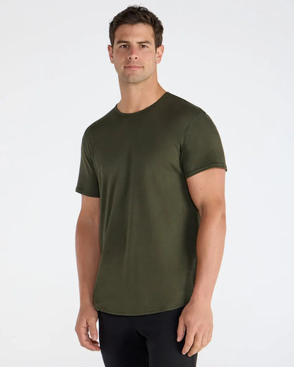 Cotton Short Sleeve Drop-Cut