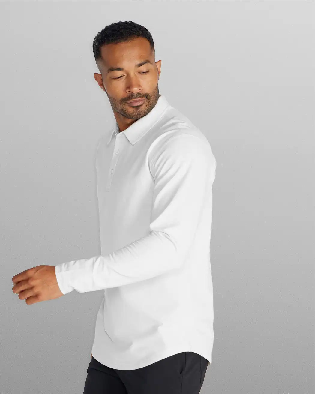 Drop-Cut Long Sleeve: LUX Polo