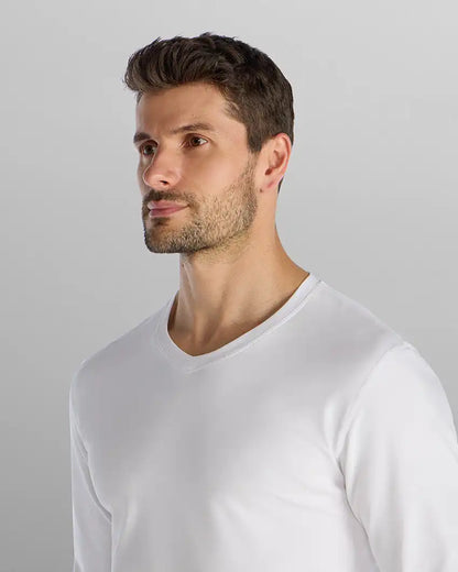 V-Neck Long Sleeve Drop-Cut: LUX