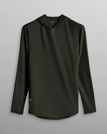 Hooded Drop-Cut Long Sleeve