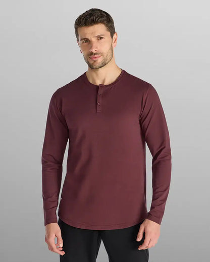 Henley Drop-Cut Long Sleeve: BYLT Signature