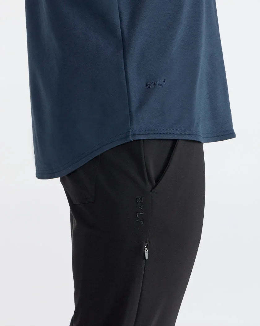 Cotton Short Sleeve Drop-Cut