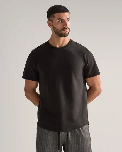 Slub Short Sleeve Drop-Cut