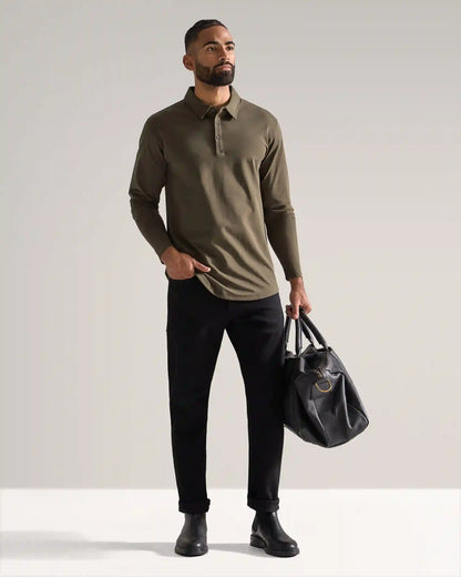 Drop-Cut Long Sleeve: LUX Polo