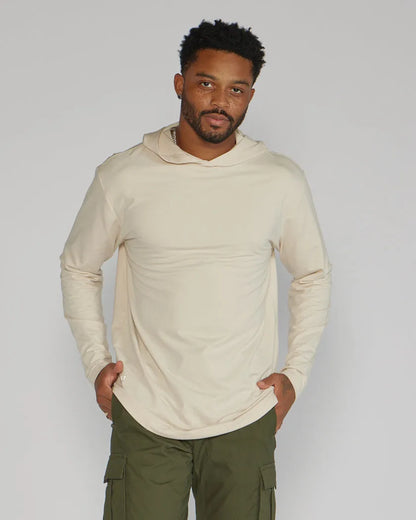 Hooded Drop-Cut Long Sleeve