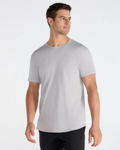 Cotton Short Sleeve Drop-Cut