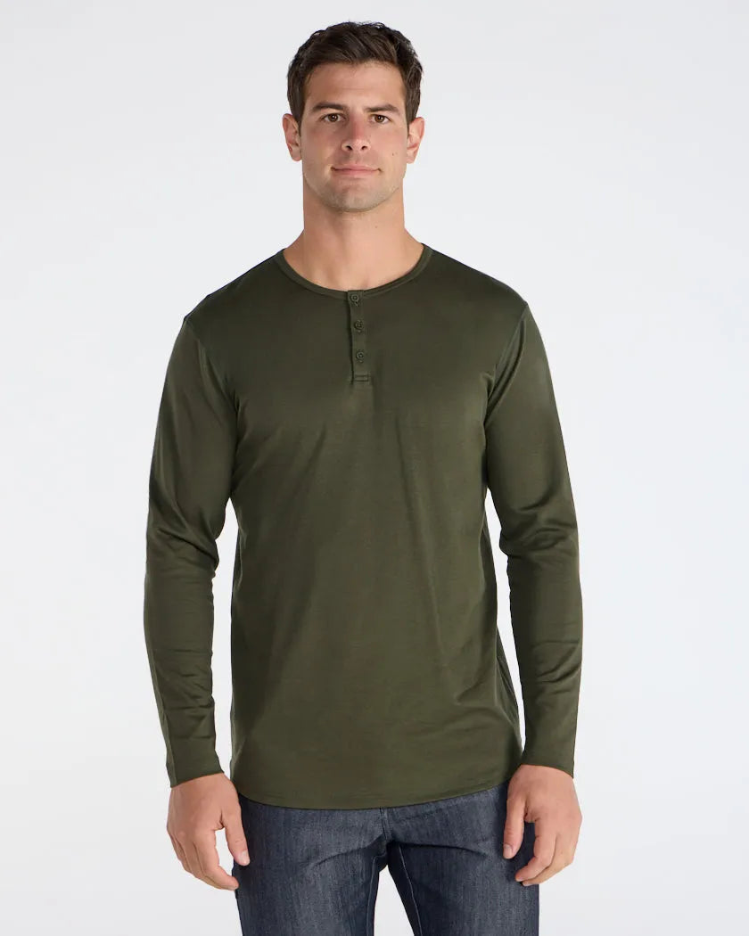 Cotton Long Sleeve Henley