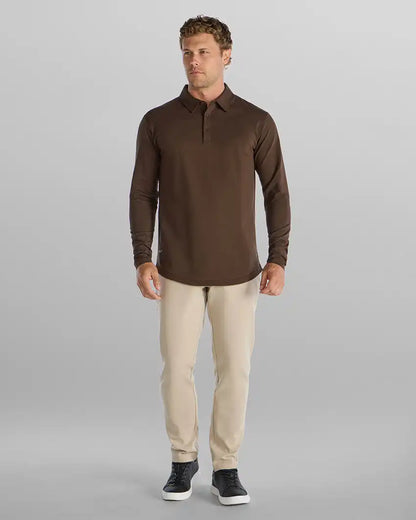 Drop-Cut Long Sleeve: LUX Polo