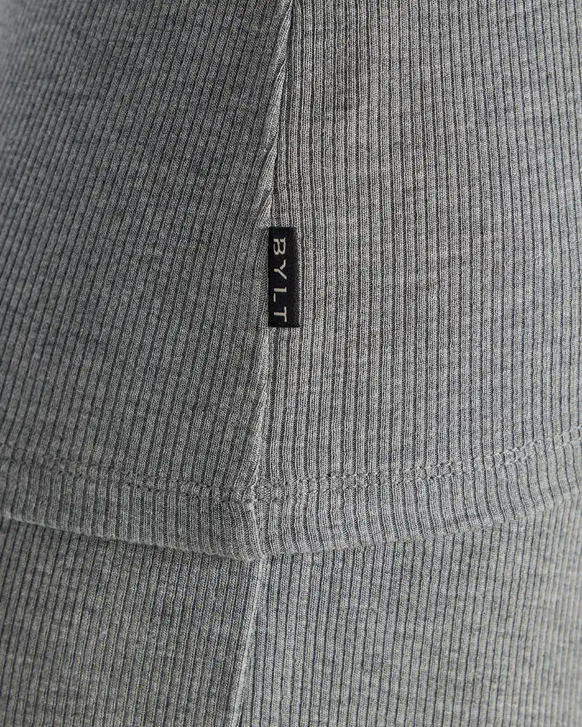 Modal Micro Rib Fitted Long Sleeve