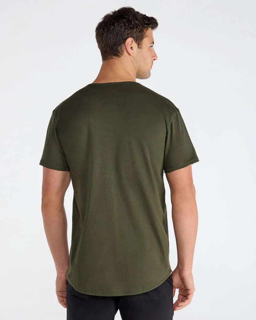 Cotton Short Sleeve Drop-Cut