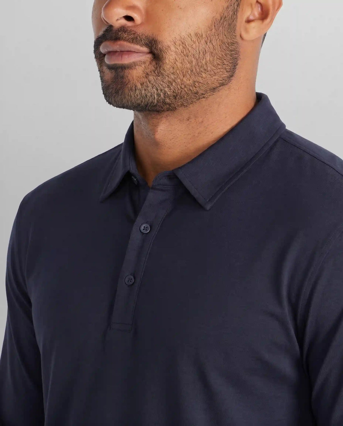 Drop-Cut Long Sleeve: LUX Polo