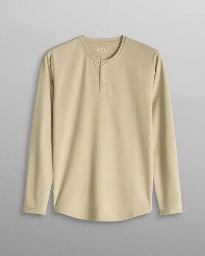 Henley Drop-Cut Long Sleeve: BYLT Signature