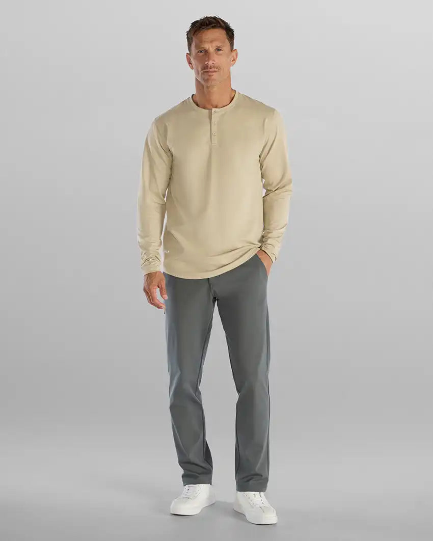 Henley Drop-Cut Long Sleeve: BYLT Signature