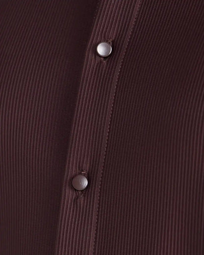 Ribbed+ Short Sleeve Button Down