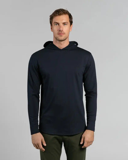 Hooded Drop-Cut Long Sleeve
