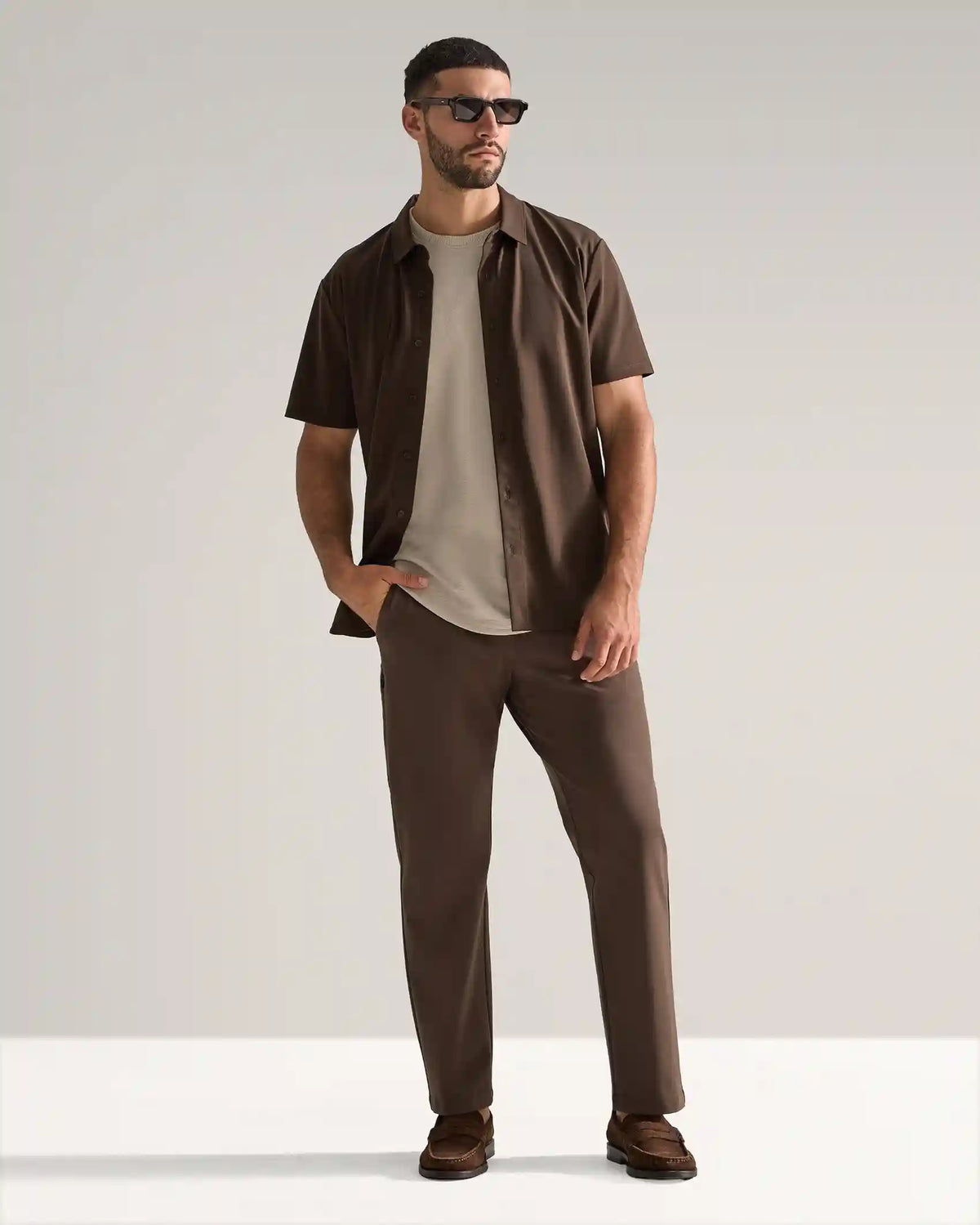 Slub Short Sleeve Drop-Cut