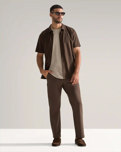 Slub Short Sleeve Drop-Cut