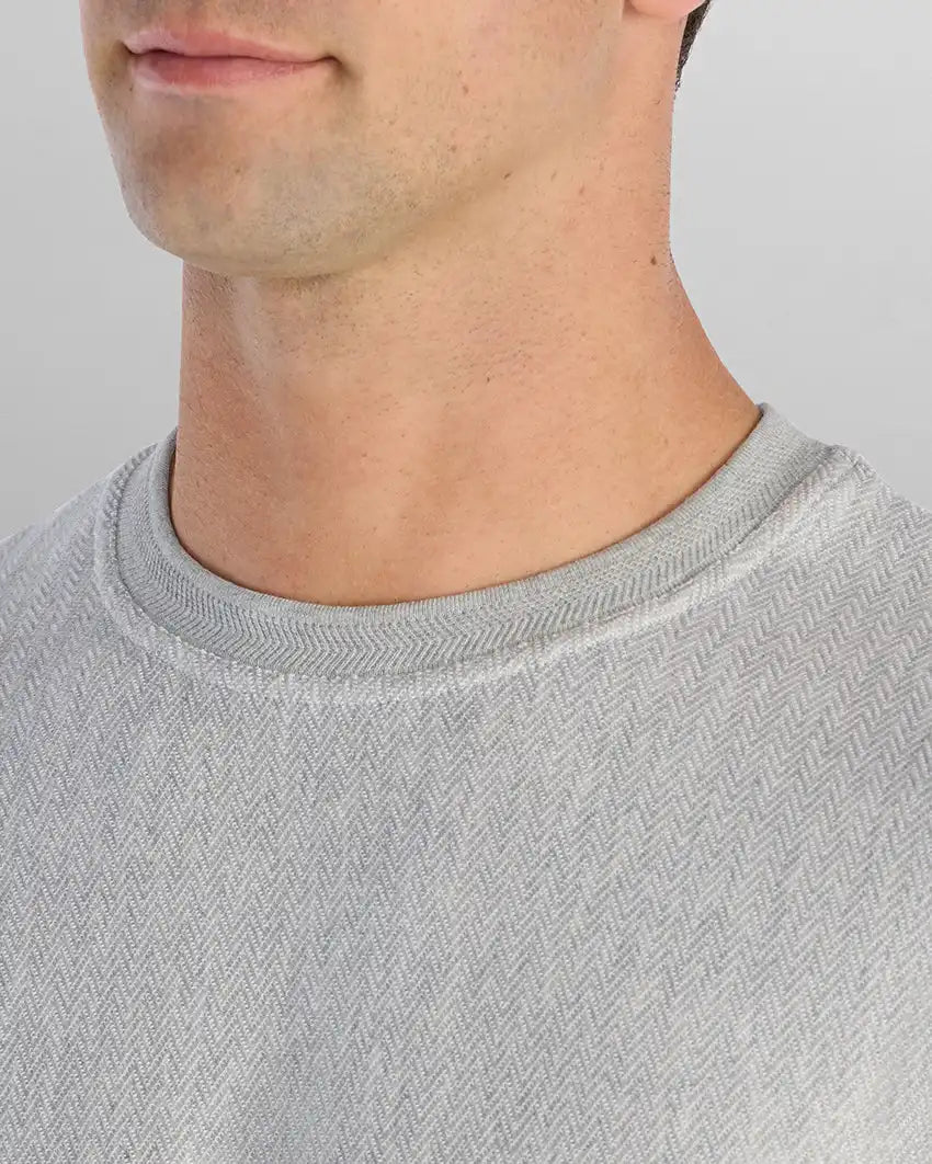 Brushed Herringbone Box Tee