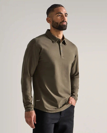 Drop-Cut Long Sleeve: LUX Polo