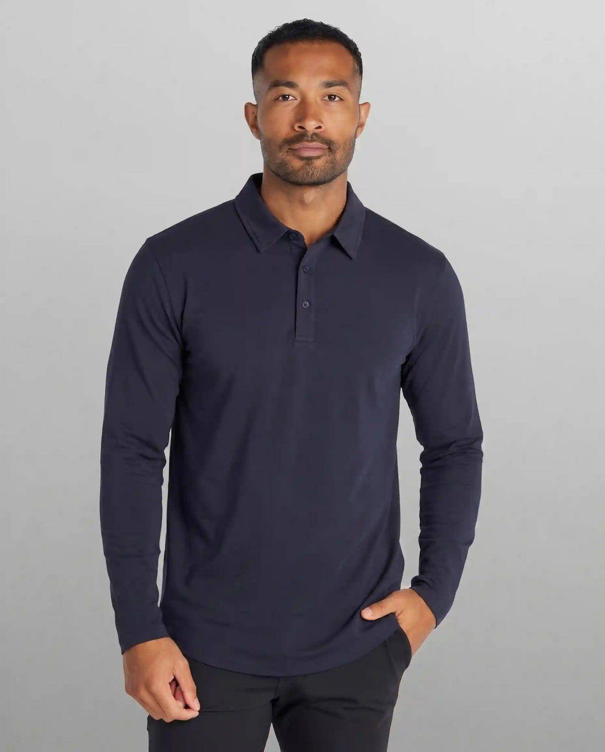 Drop-Cut Long Sleeve: LUX Polo