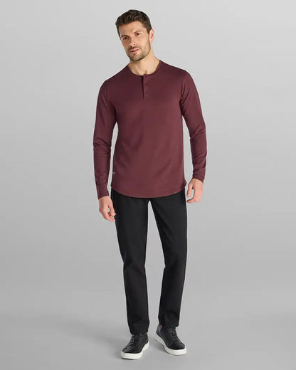 Henley Drop-Cut Long Sleeve: LUX