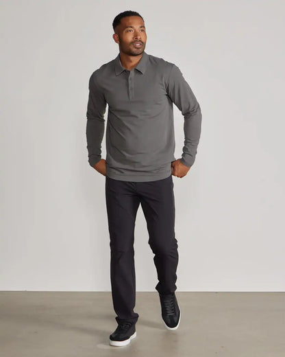 Drop-Cut Long Sleeve: LUX Polo