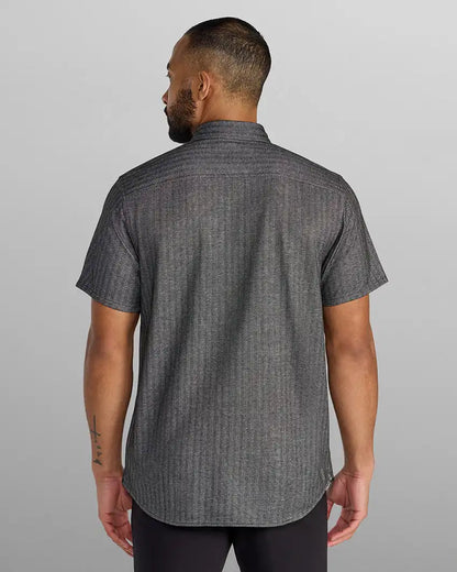 Herringbone Short Sleeve Button Down