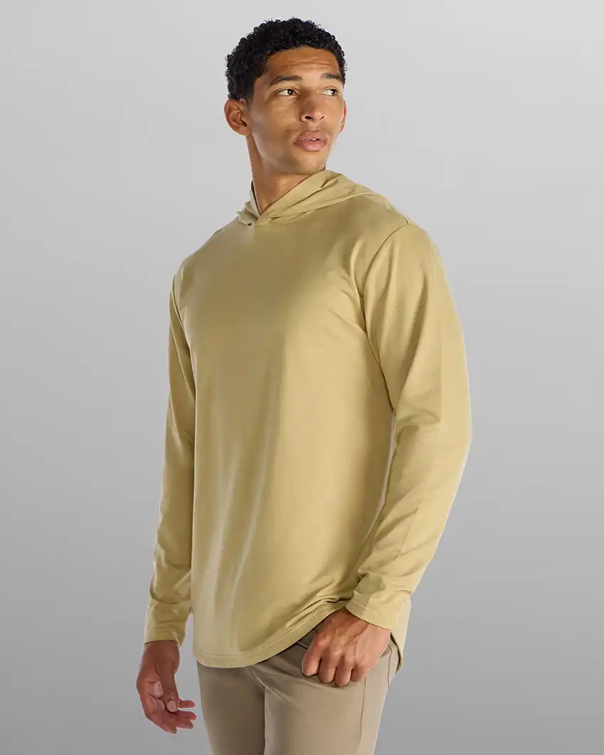 Hooded Drop-Cut Long Sleeve