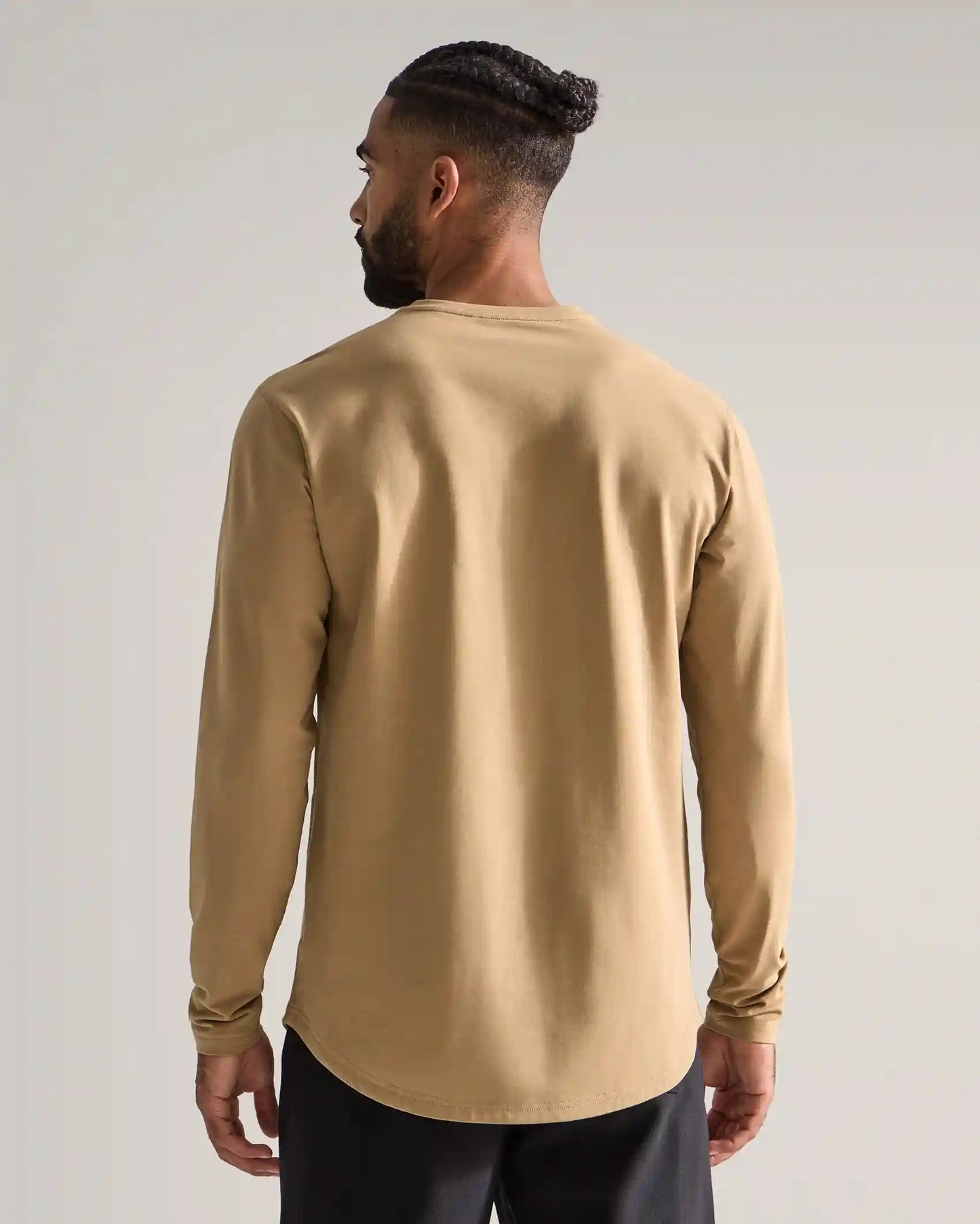 Henley Drop-Cut Long Sleeve: LUX