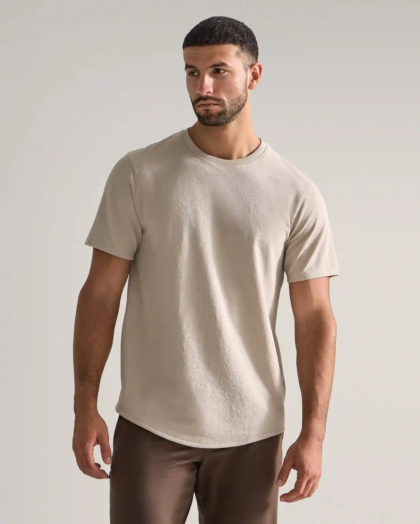 Slub Short Sleeve Drop-Cut