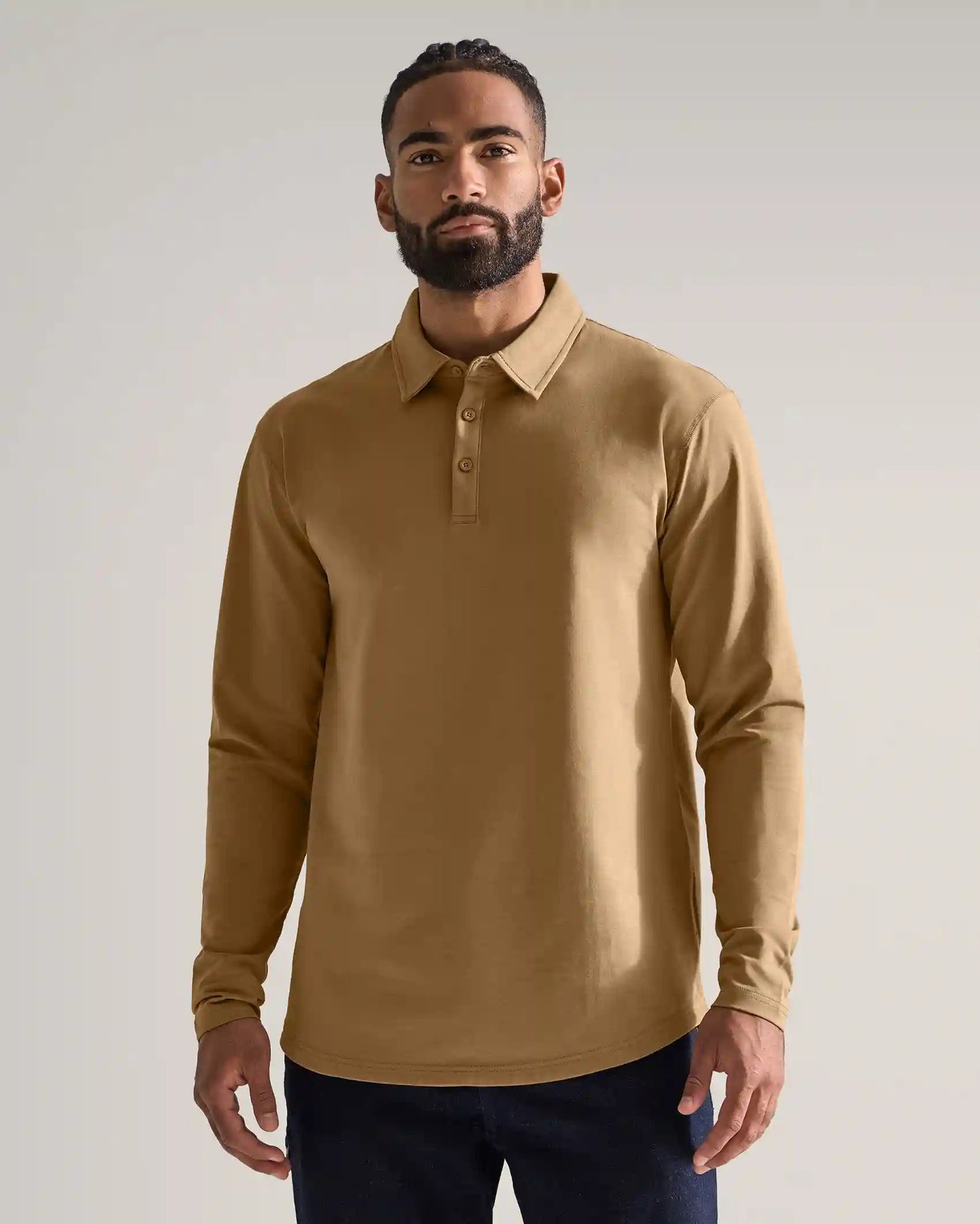Drop-Cut Long Sleeve: LUX Polo
