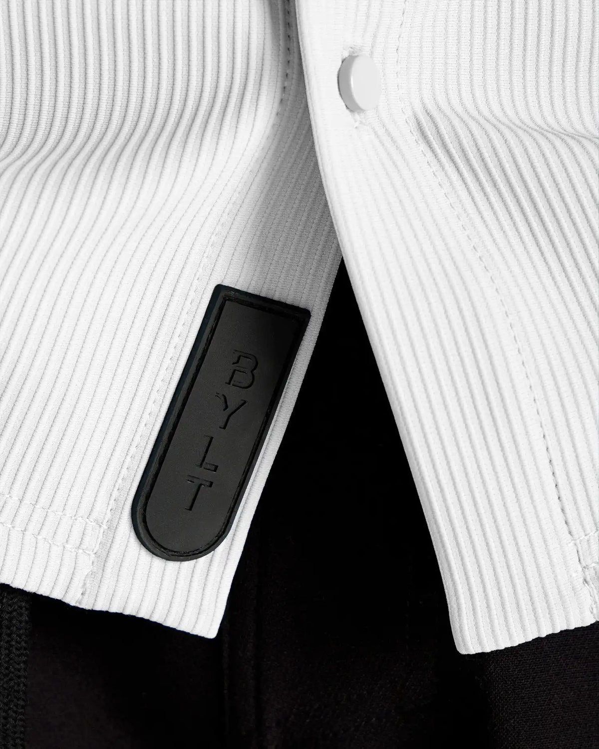 Ribbed+ Short Sleeve Button Down