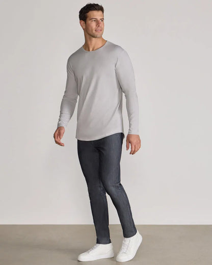Cotton Long Sleeve Drop-Cut