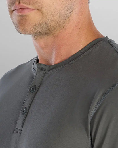 Henley Drop-Cut Long Sleeve: LUX