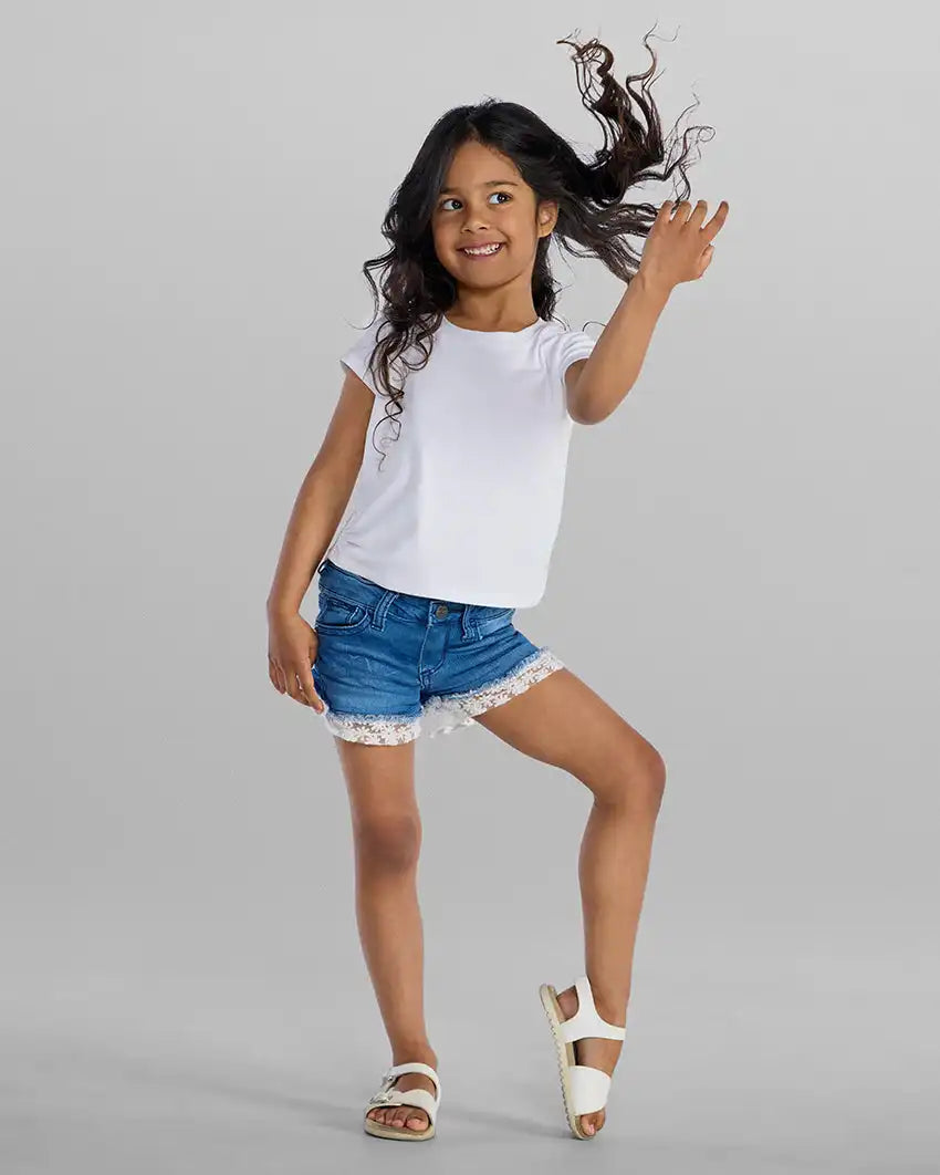 Girls Drift Ruched Short Sleeve