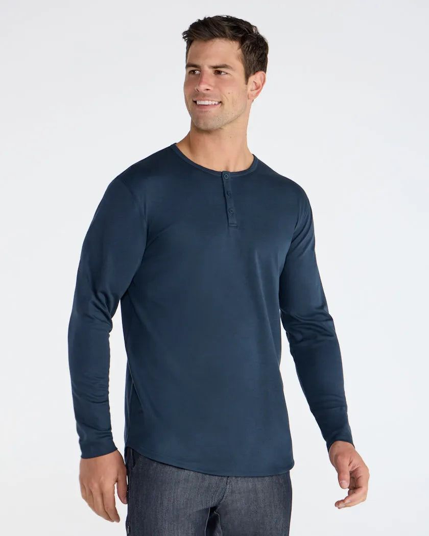 Cotton Long Sleeve Henley
