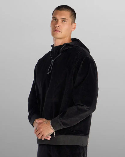 Corduroy Relaxed Mockneck Hoodie