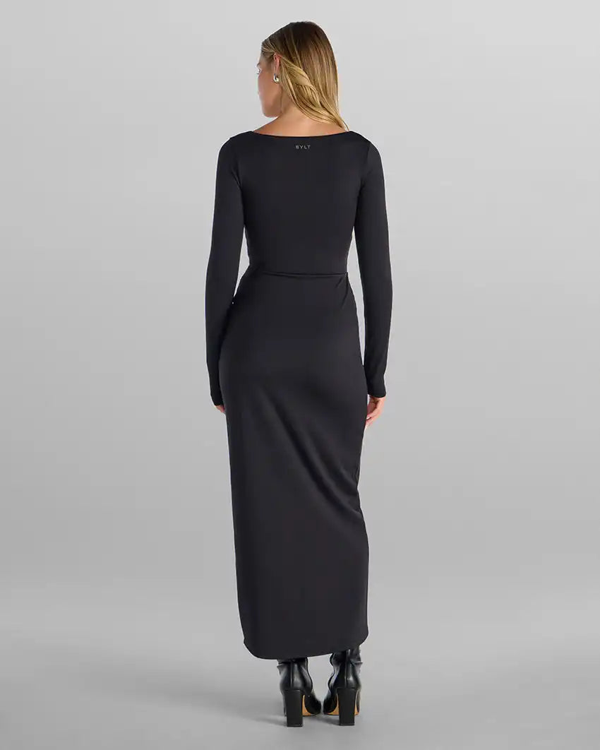 Balm Square Neck Long Sleeve Maxi Dress