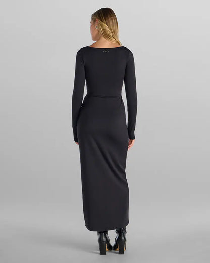 Balm Square Neck Long Sleeve Maxi Dress