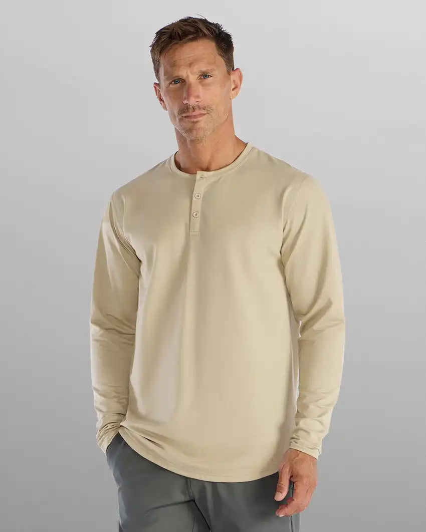 Henley Drop-Cut Long Sleeve: BYLT Signature
