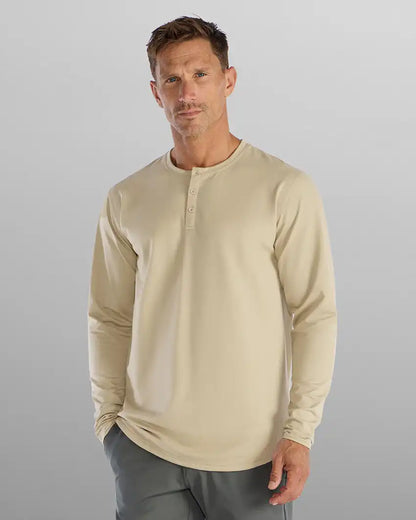 Henley Drop-Cut Long Sleeve: BYLT Signature