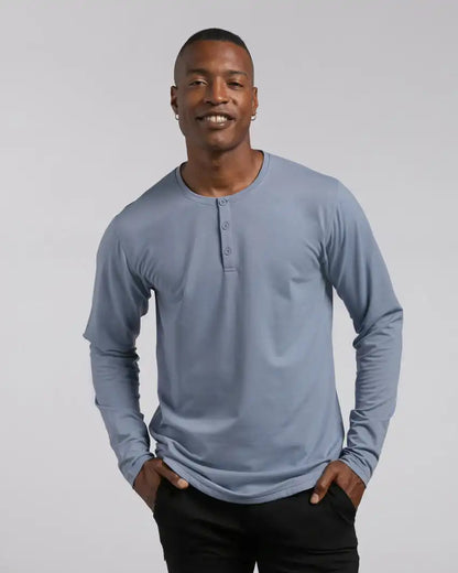 Henley Drop-Cut Long Sleeve: BYLT Signature